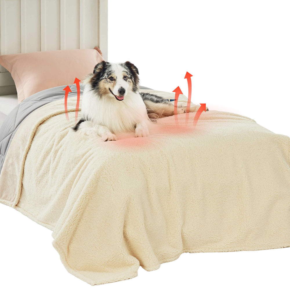 Bedsure manta auto-calentadora para cama con sherpa, proporciona calidez suave nocturna