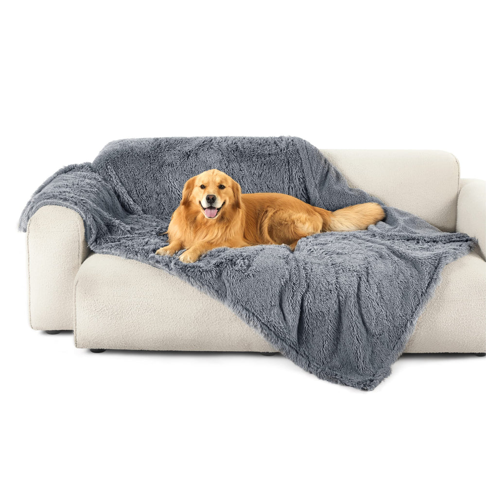 Bedsure manta doble capa pelo sintetico gris para mascota