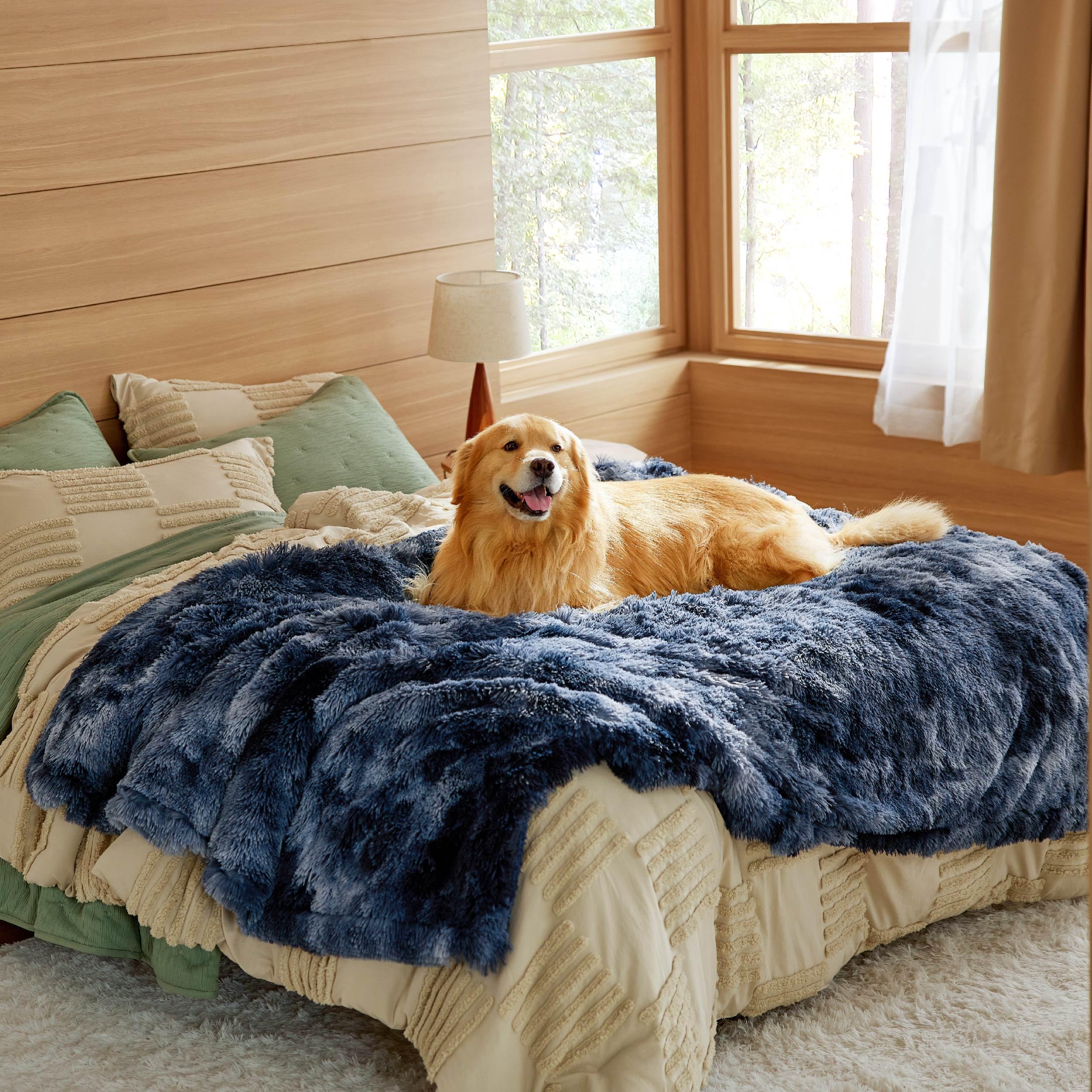 Bedsure manta de doble cara con pelo sintético, lujo suave para el sofá.