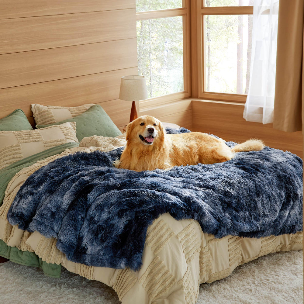 Bedsure manta de doble cara con pelo sintético, lujo suave para el sofá.