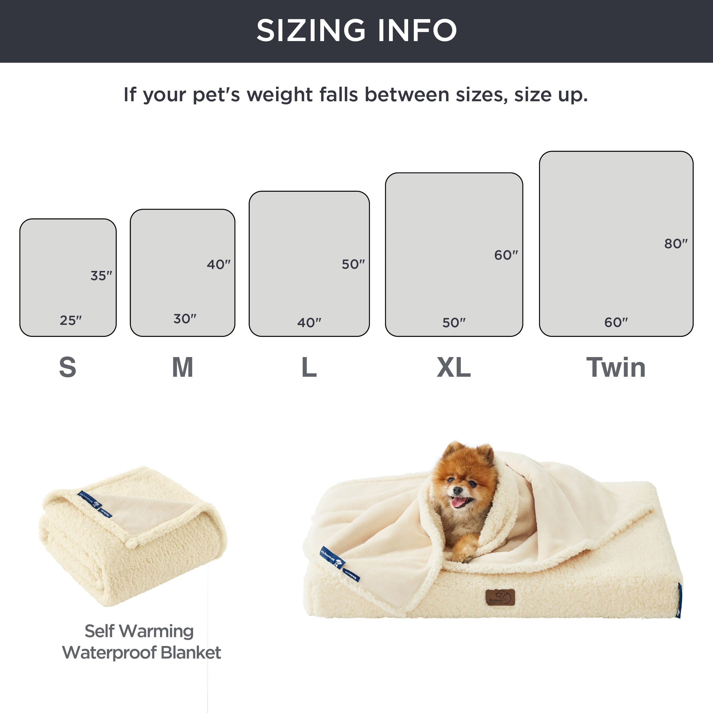 Bedsure protección suave de dos texturas, sherpa interior y fleece exterior
