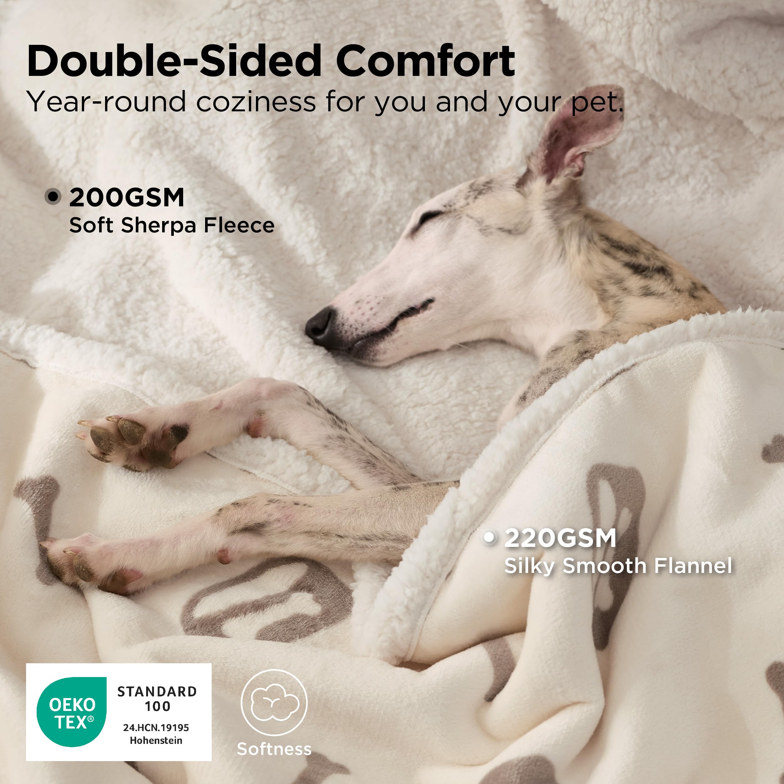 Bedsure manta impermeable con forro TPU protege muebles y camas.