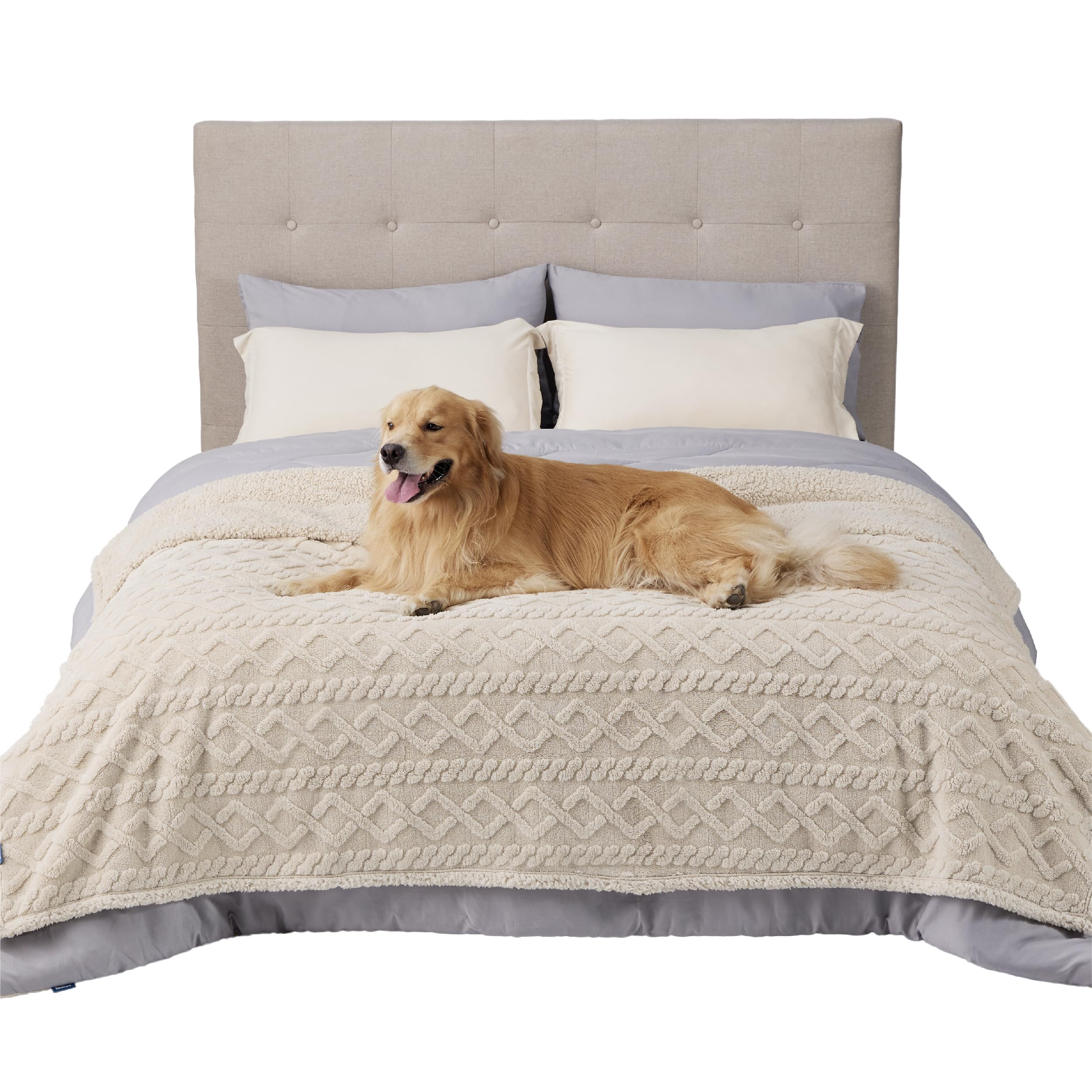 Bedsure manta impermeable para mascotas protege la cama de líquidos
