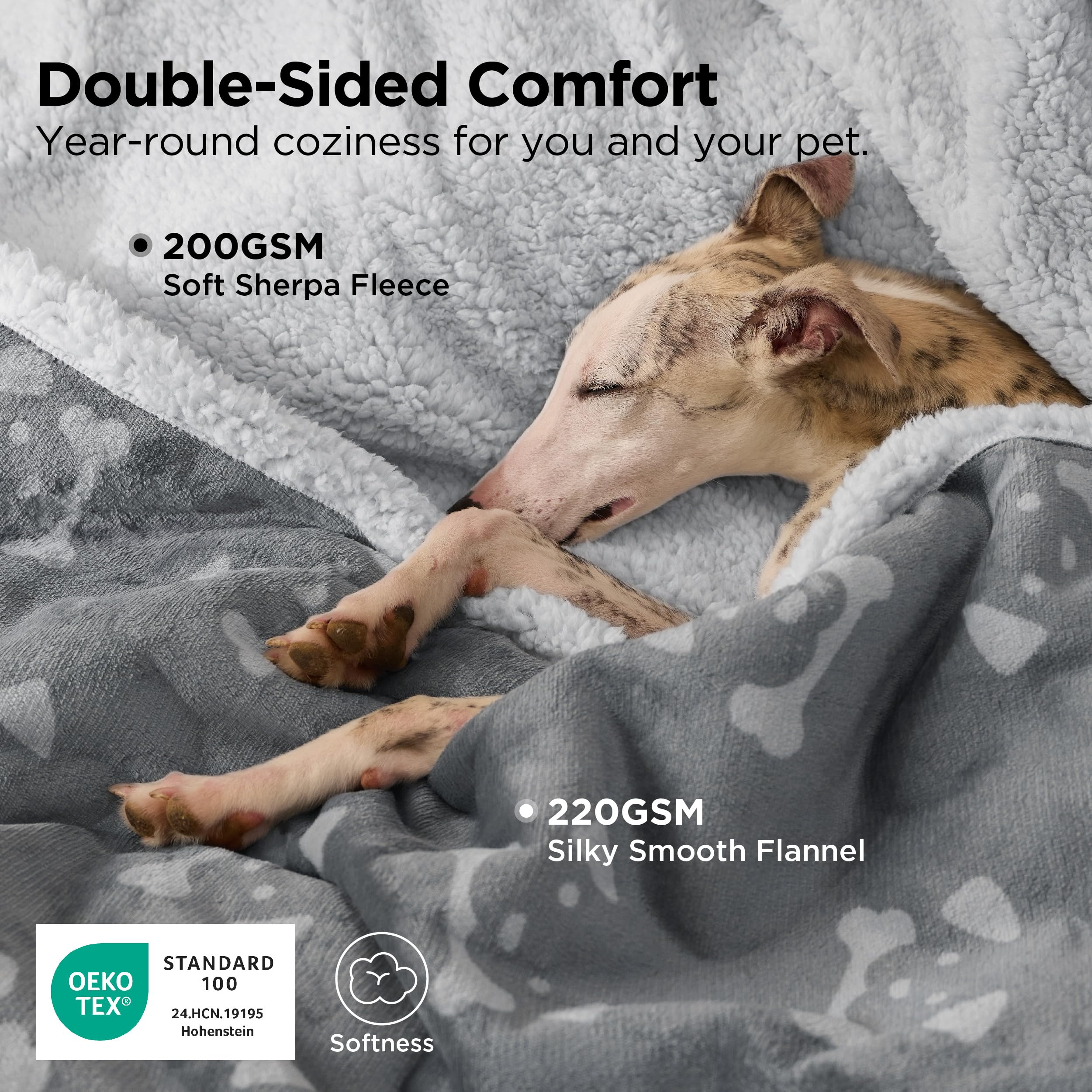 Bedsure manta impermeable para perro grande, protector de sofá contra manchas y salpicaduras.