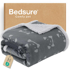 Bedsure manta impermeable para perro grande, sherpa reversible, calor suave para tu mascota.