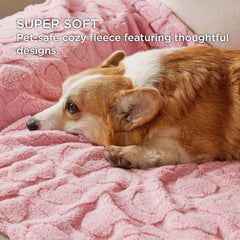 Bedsure manta para mascotas pequeñas rosa, ideal para mantener caliente a tu compañero.