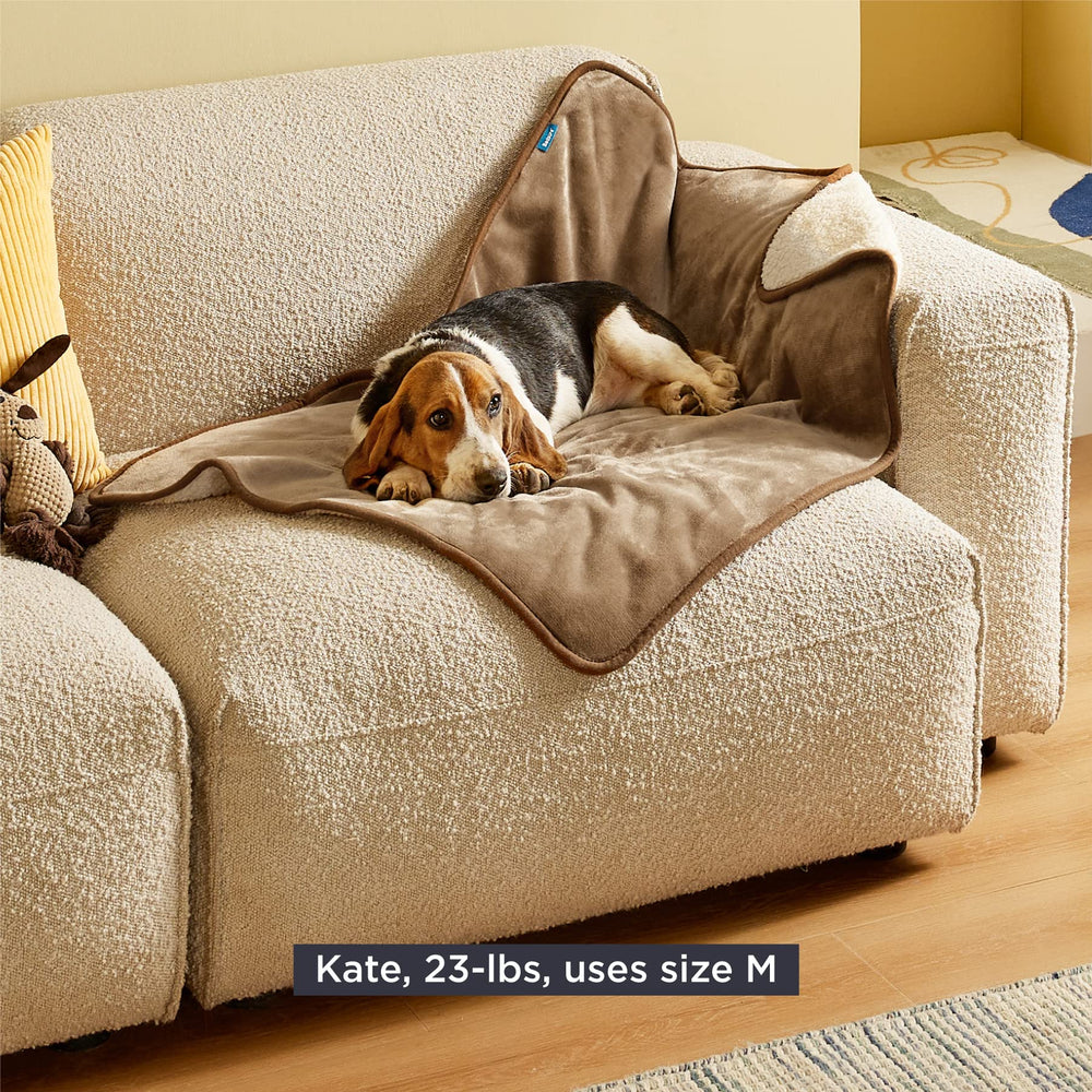 Bedsure manta para perro color camel, diseño duradero para uso diario.