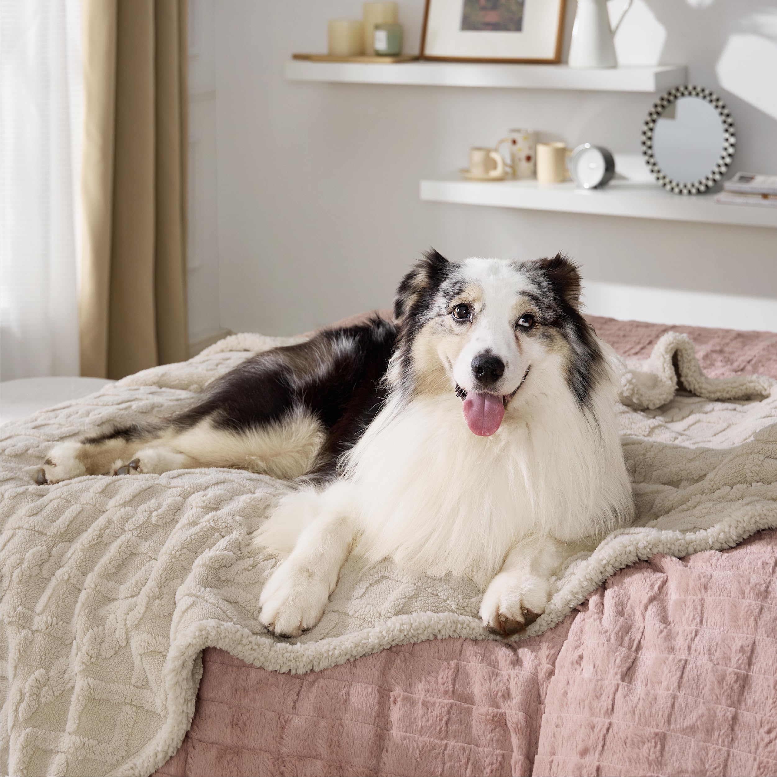 Manta Bedsure impermeable para perro protege sofá y muebles.