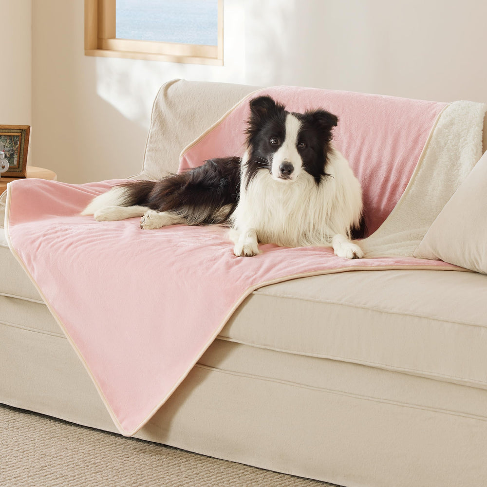 Bedsure manta para perros XL rosa con sherpa suave, ideal para días fríos