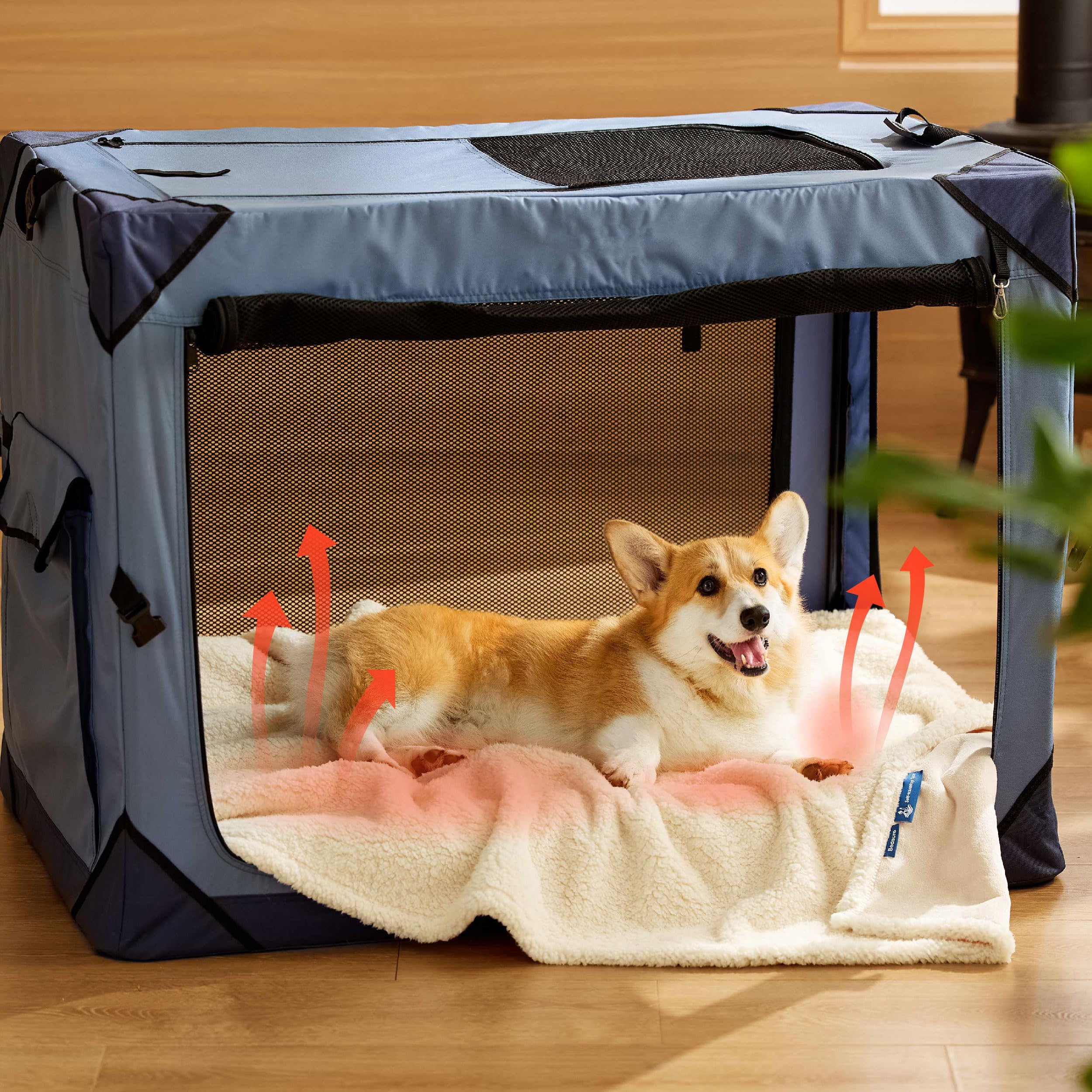 Bedsure manta suave para cachorros, uso diario y comodidad.