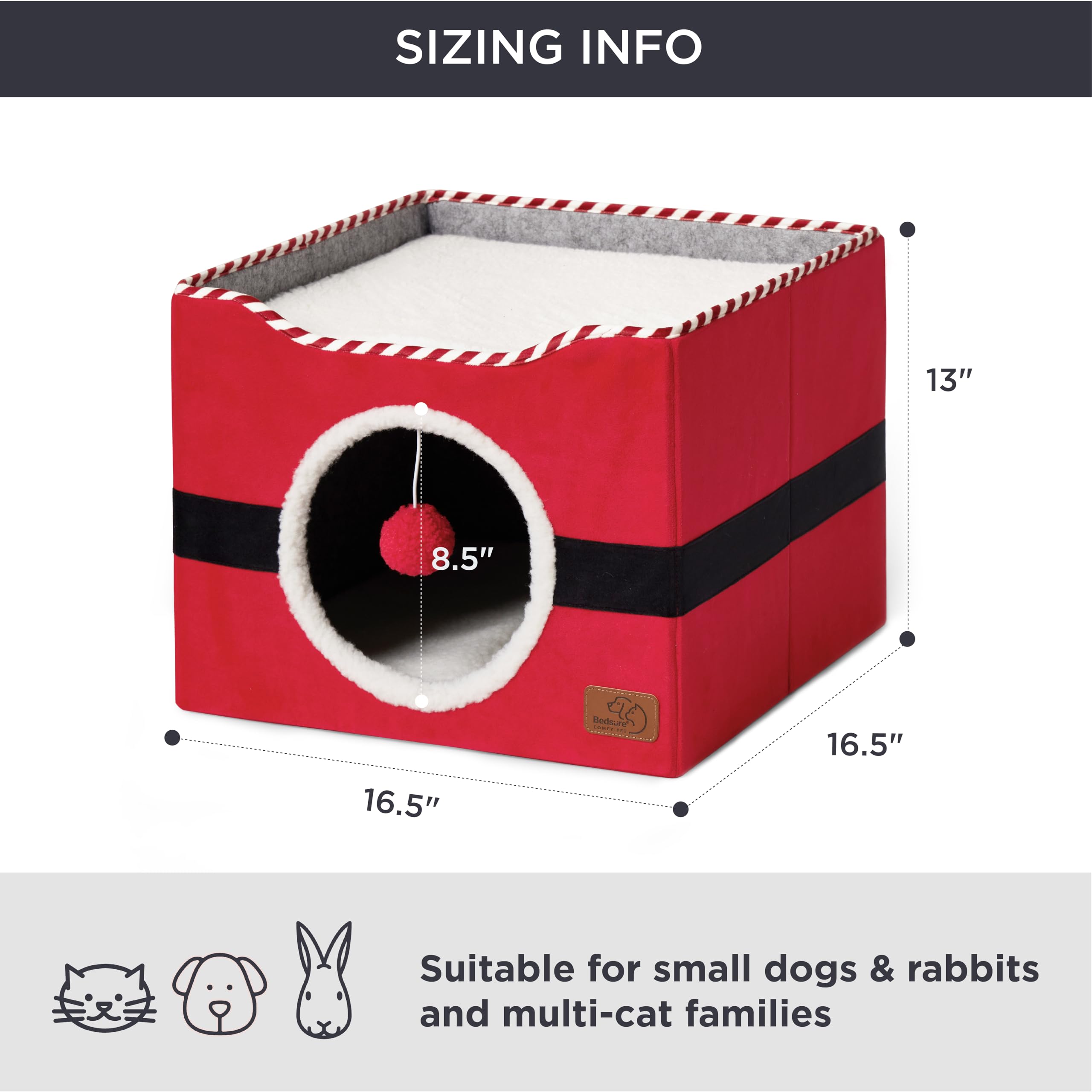 Bedsure rascador-gato-rojo, superficie para rascar y cuidar las uñas