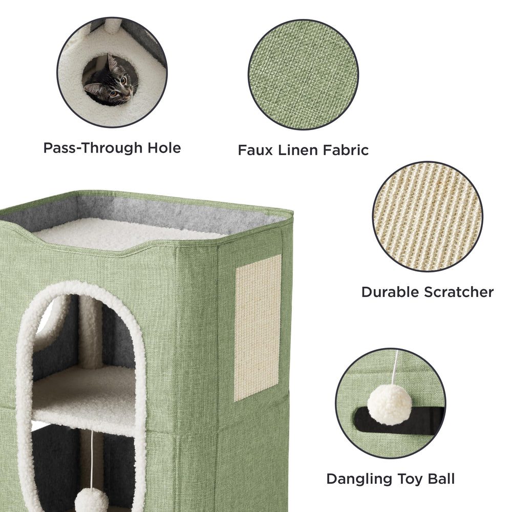Bedsure rascador-sisal-gato-verde, entretenimiento duradero para uñas y juego.