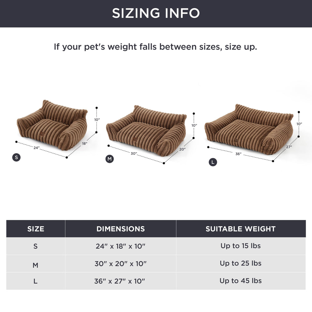 Bedsure diseño ergonómico para tamaños de mascotas pequeñas y medianas.