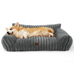 Bedsure sofá para perros con diseño de tres lados, soporte del cuello.