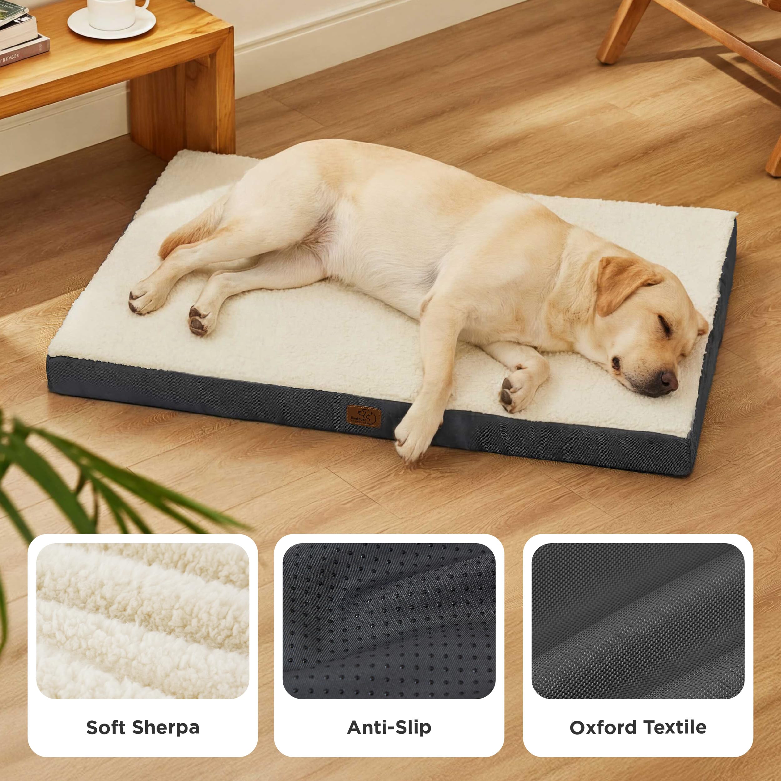 Bedsure tela sherpa suave, sensación de nube para la mascota.