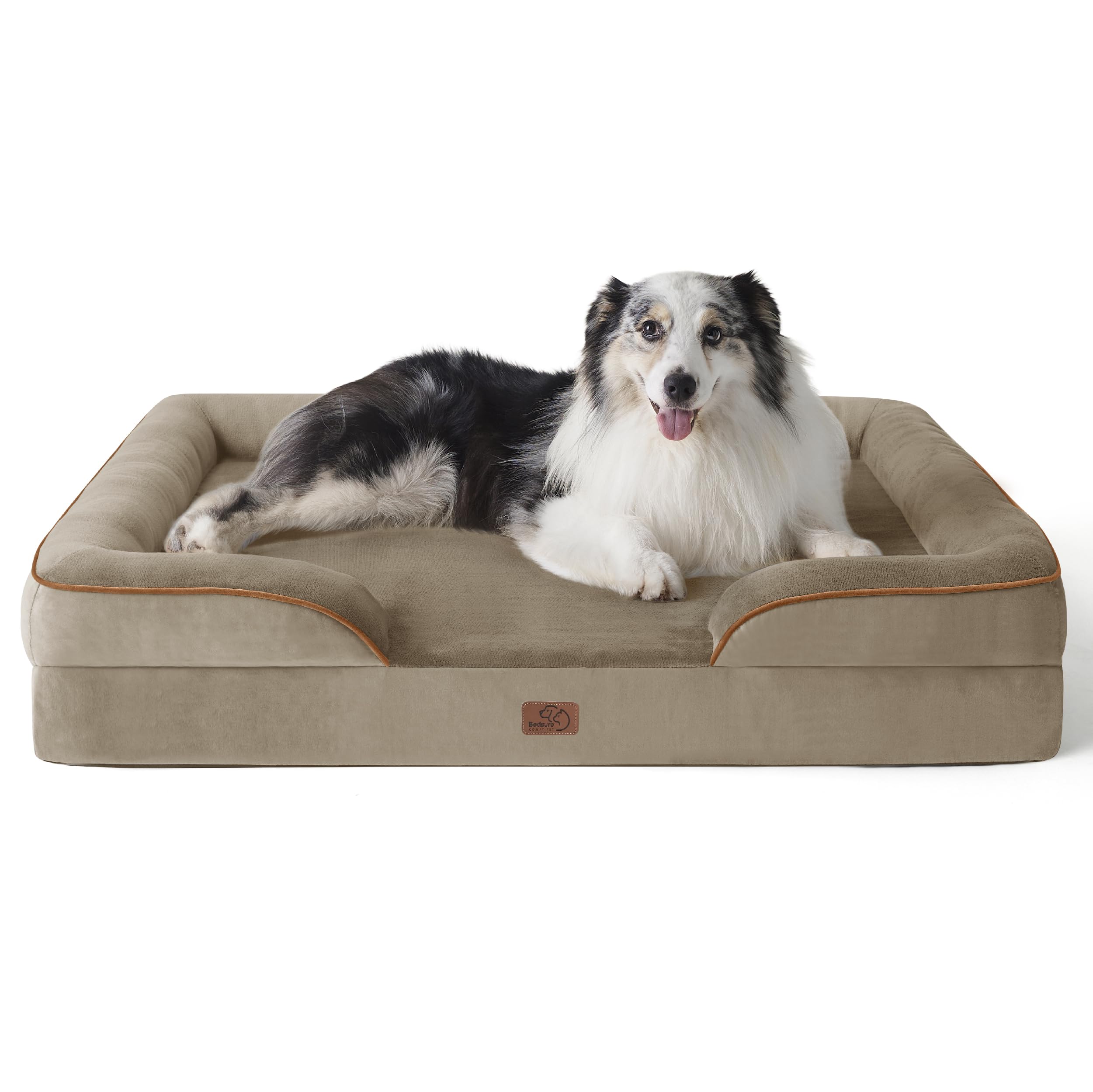 Bedsure XL cama-ortopedica-perro-grande ofrece soporte cómodo para dormir.