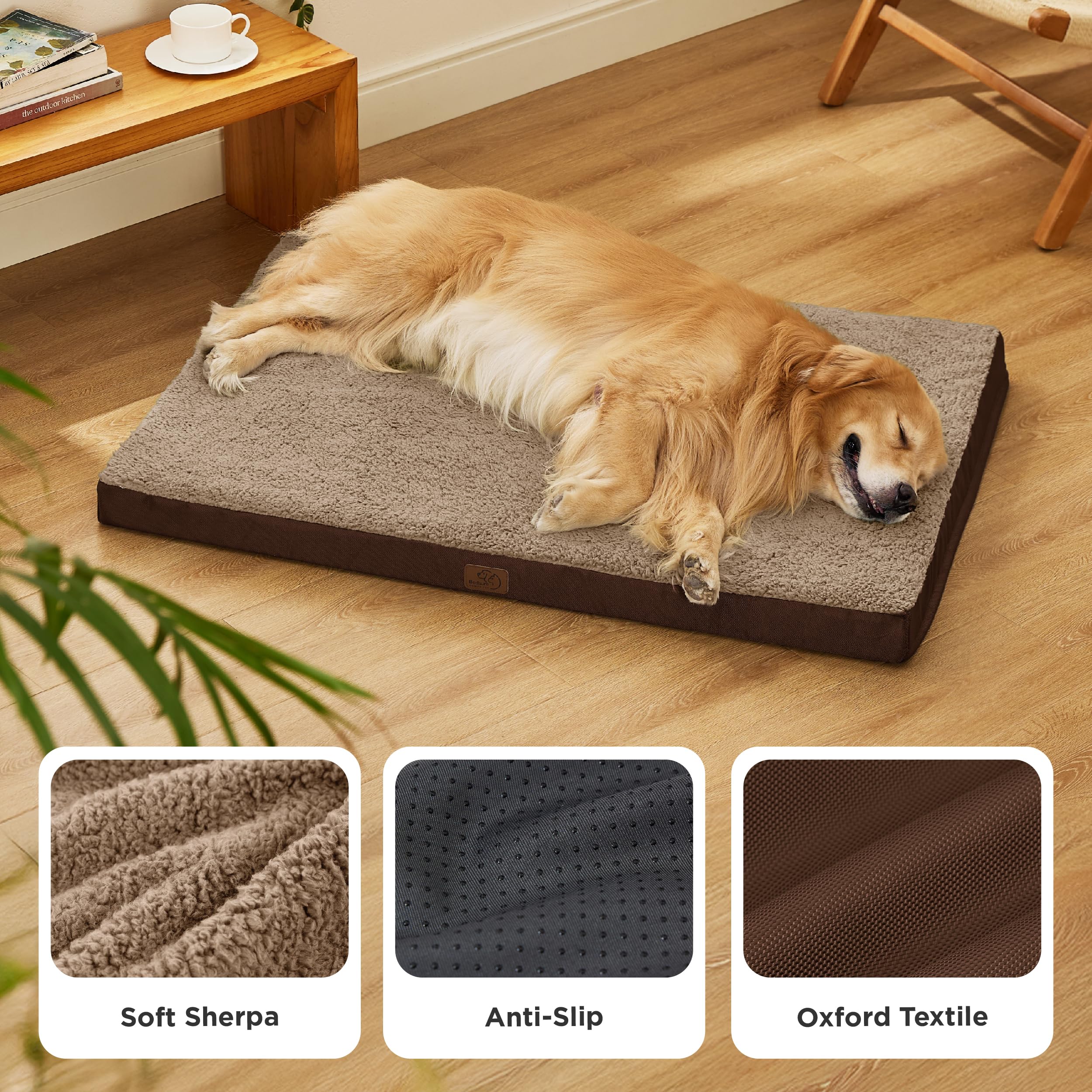 Bedsure XL base ortopédica con espuma en panal, soporte cómodo para movilidad.