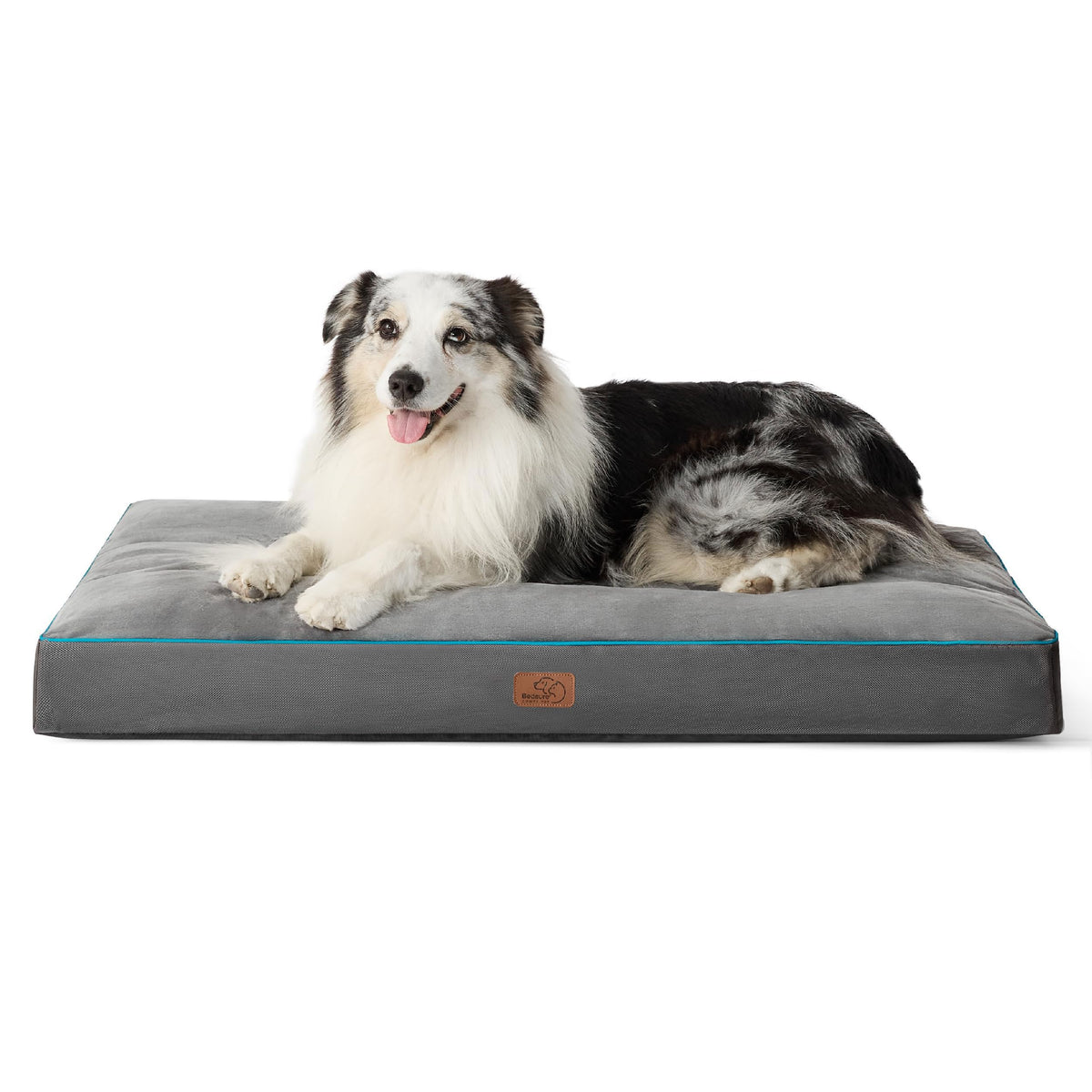 Bedsure XL cama para perro en jaula con funda lavable gris para mayor comodidad.