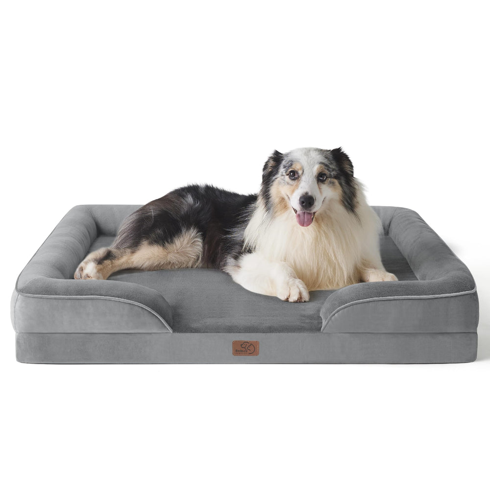 Bedsure XL cama ortopédica para perros grandes, soporte cómodo para dormir profundamente.