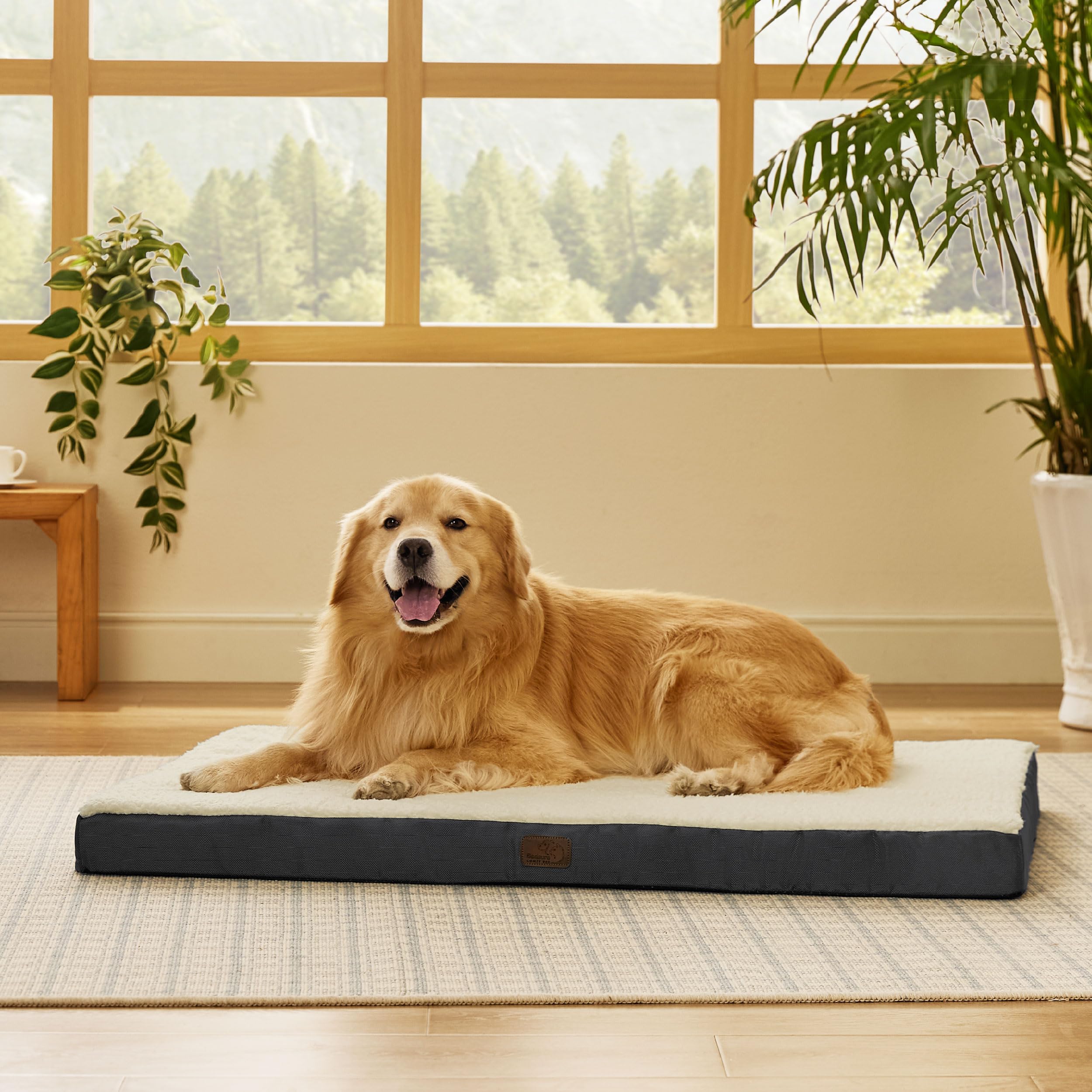 Bedsure diseño ergonómico que se adapta al cuerpo del perro.