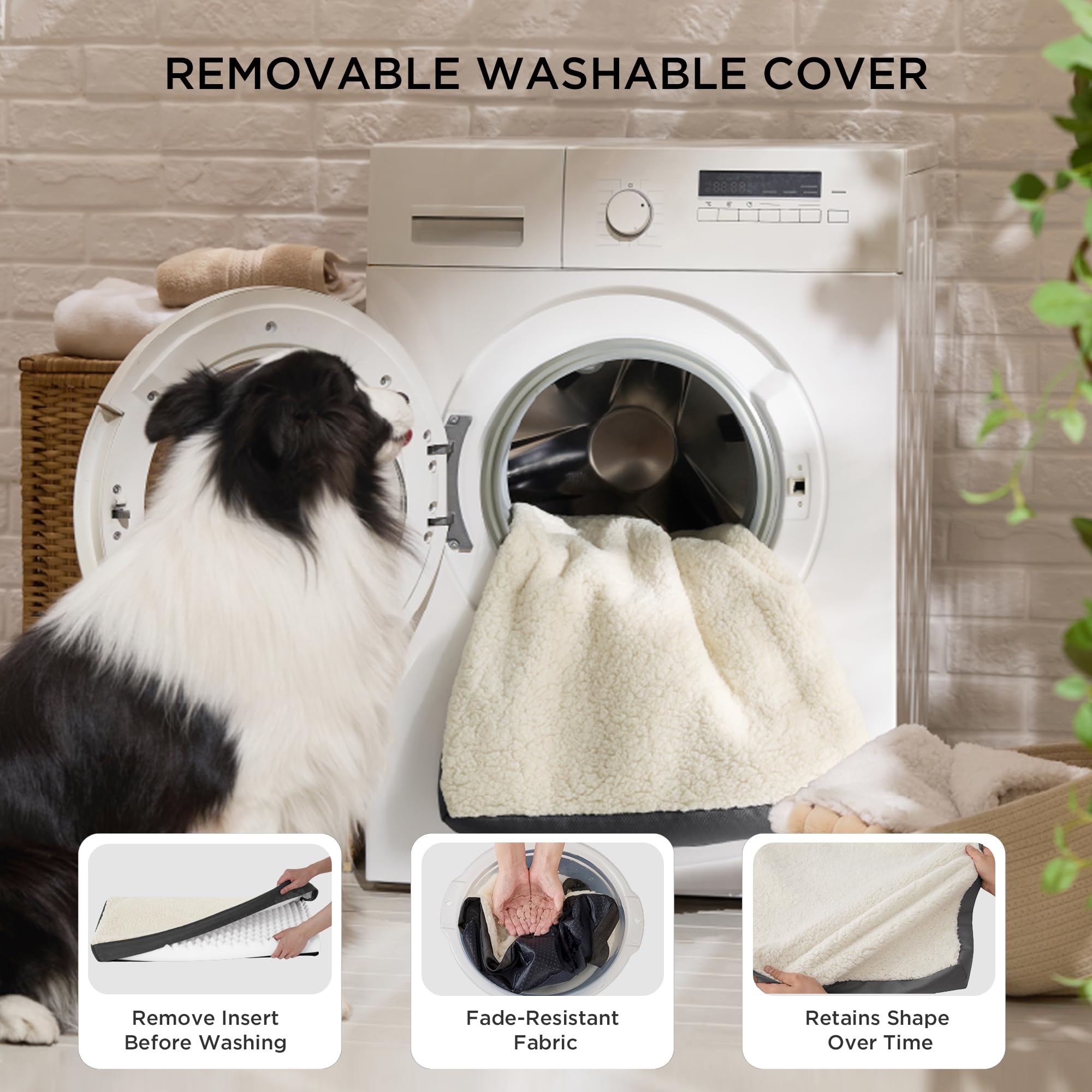 Bedsure cama para perro XL diseño versátil para casa y viaje.