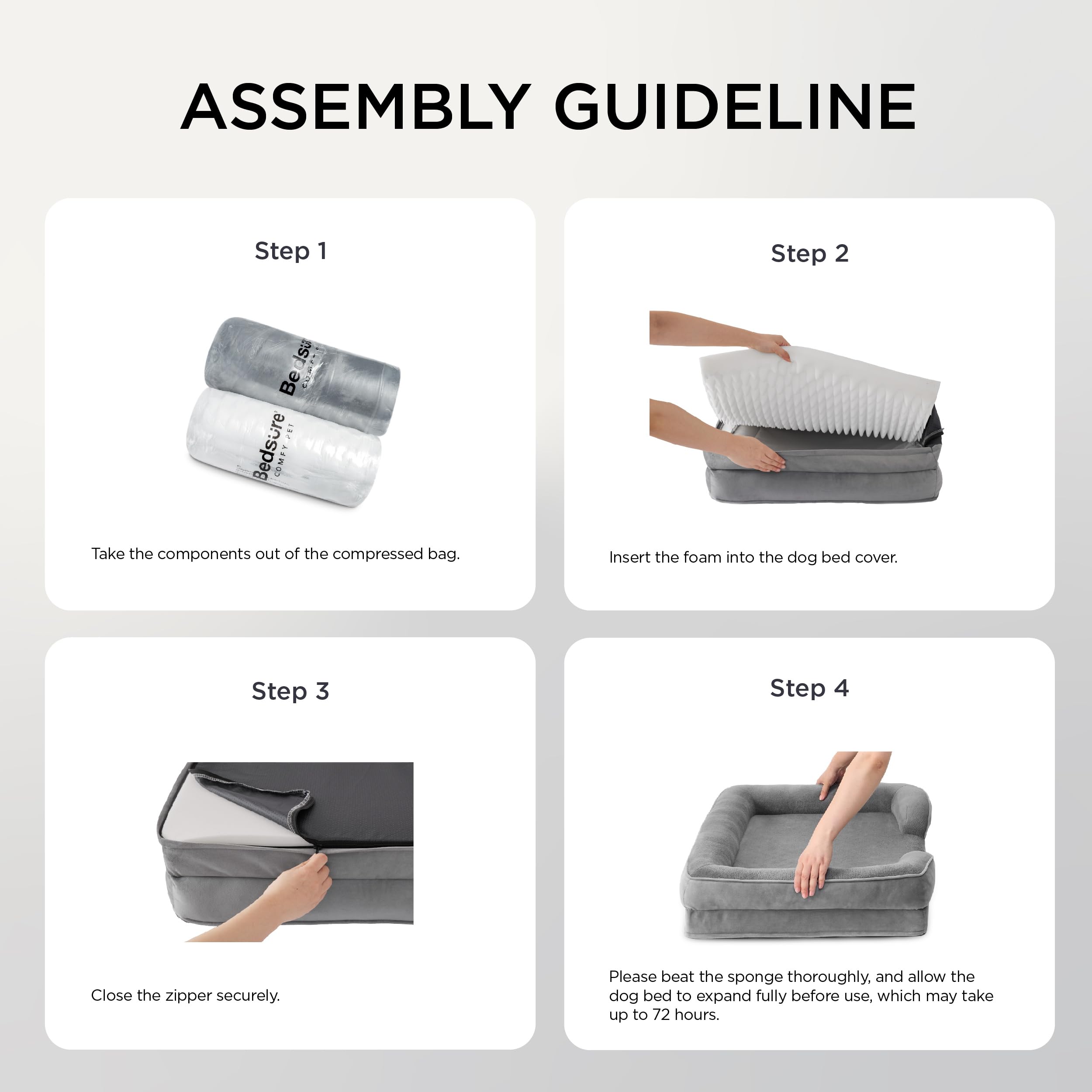 Bedsure XL Plus cierre con cremallera, acceso rápido para lavar la funda.