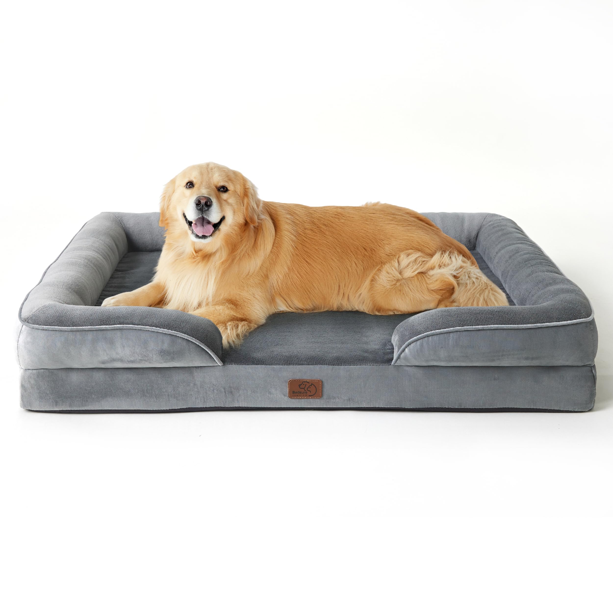 Bedsure XL Plus cama para perros grandes, visión general y estructura resistente.