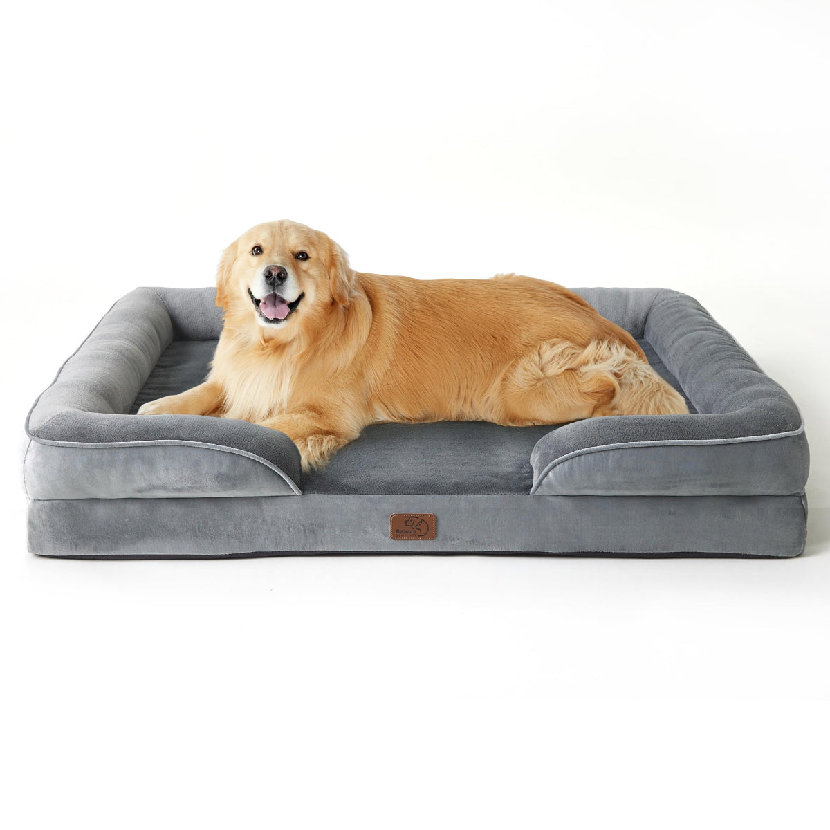Bedsure XL Plus cama para perros grandes, visión general y estructura resistente.