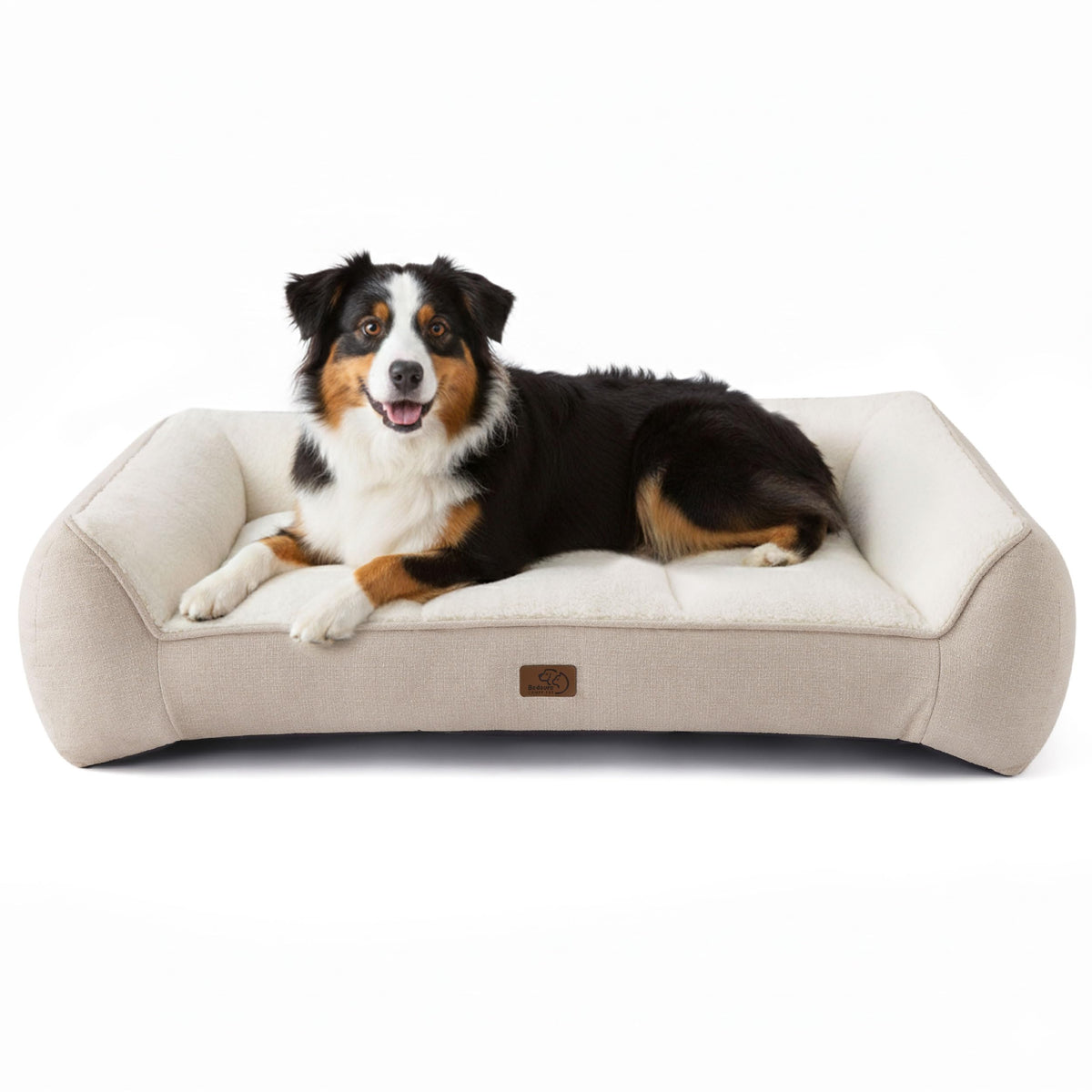 Bedsure XL Pro cama ortopédica para perros con cabecera acolchada y soporte.