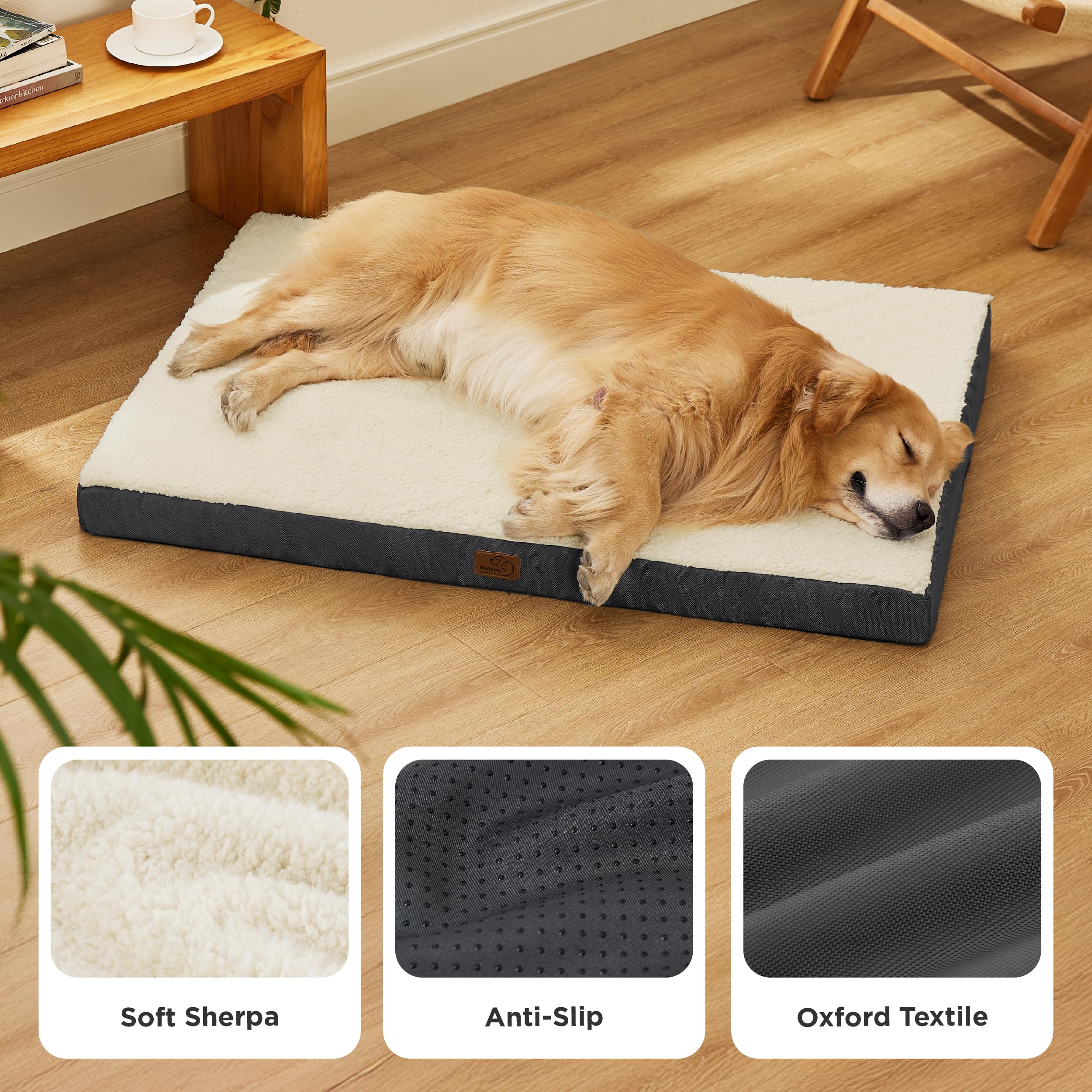 Bedsure tamaño extra grande, apta para perros grandes hasta 45 kg.
