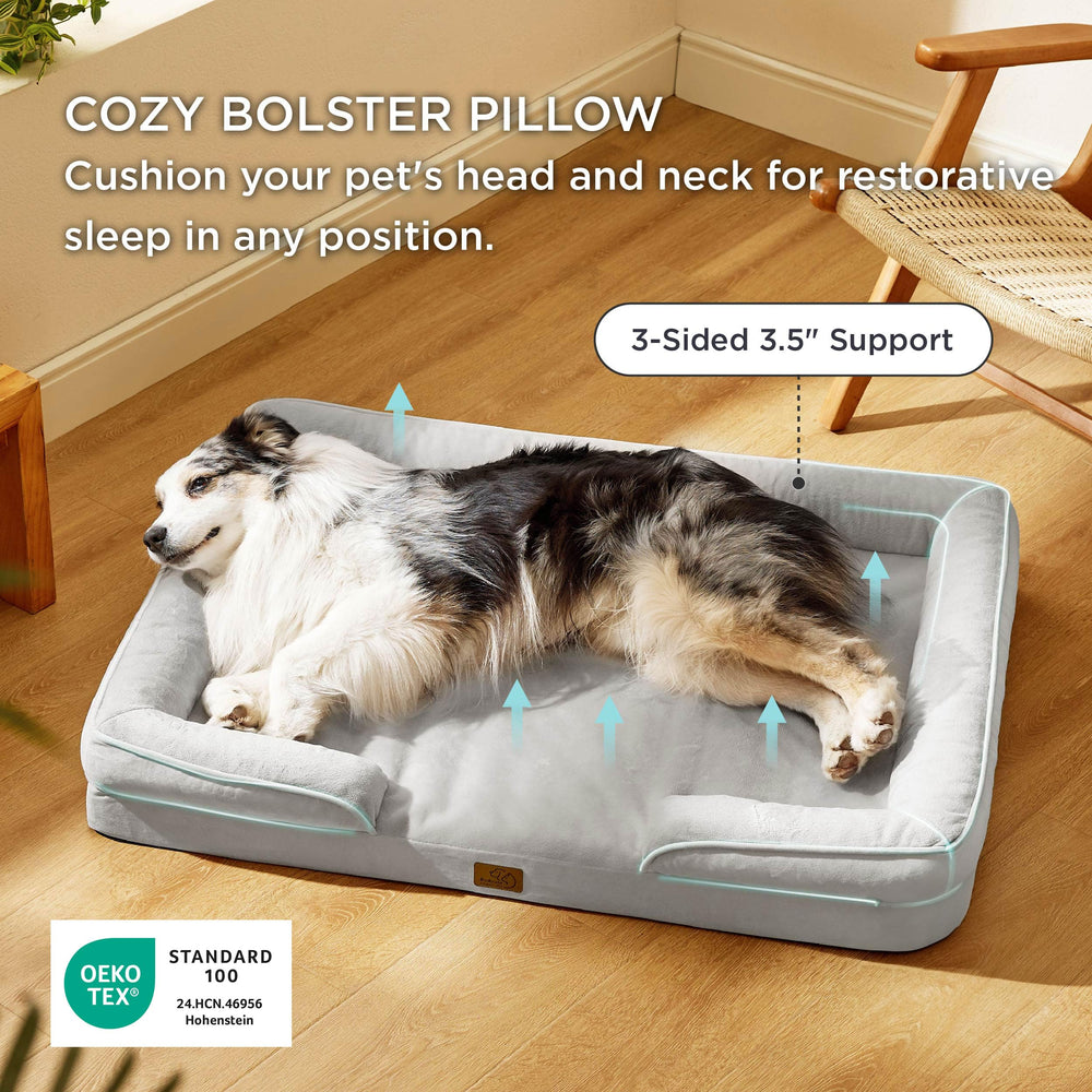 Bedsure tejido Flannel suave en primer plano, confort calmante para el perro.