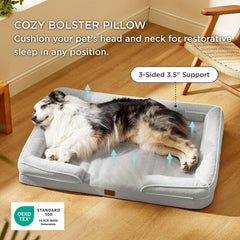 Bedsure tejido Flannel suave en primer plano, confort calmante para el perro.