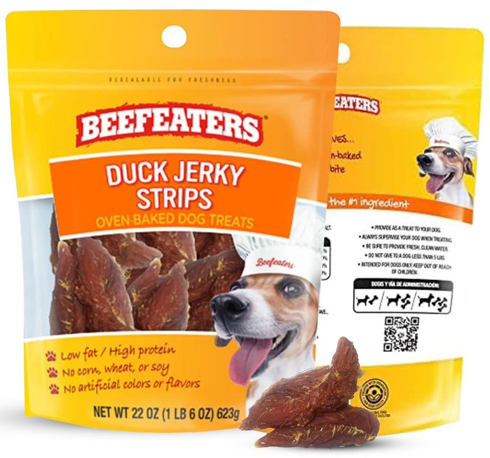 Beefeaters tiras de pato secas para perros, ideal como recompensa diaria