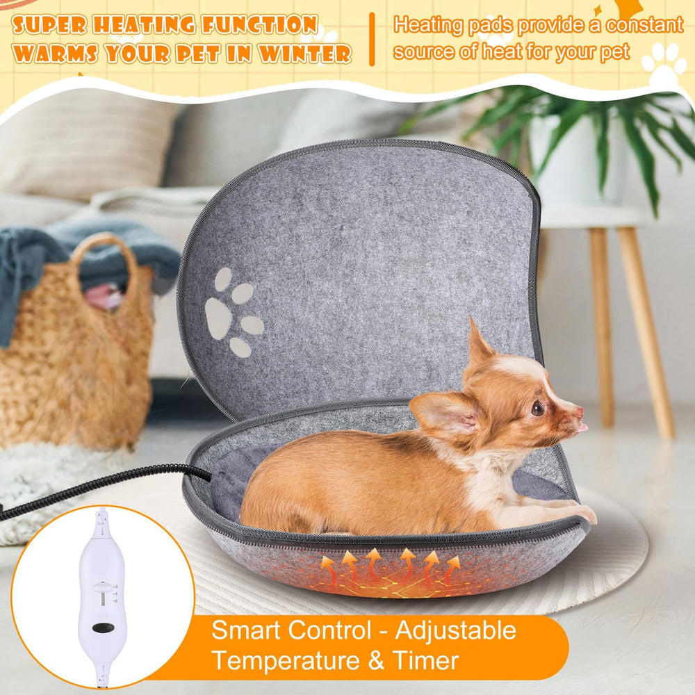 Beeveer cama caliente: cable resistente a mordidas protege a tu mascota.