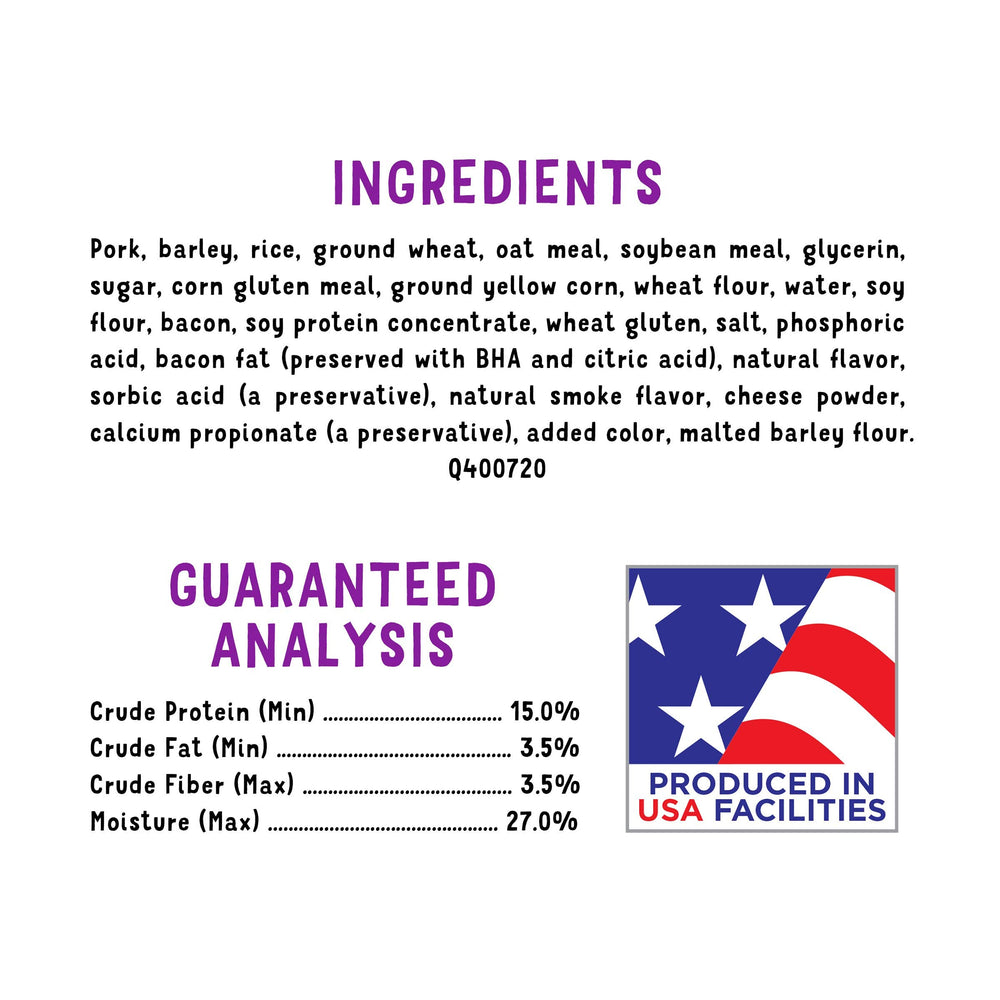 Beggin' Strips sabor tocino y queso ingrediente real