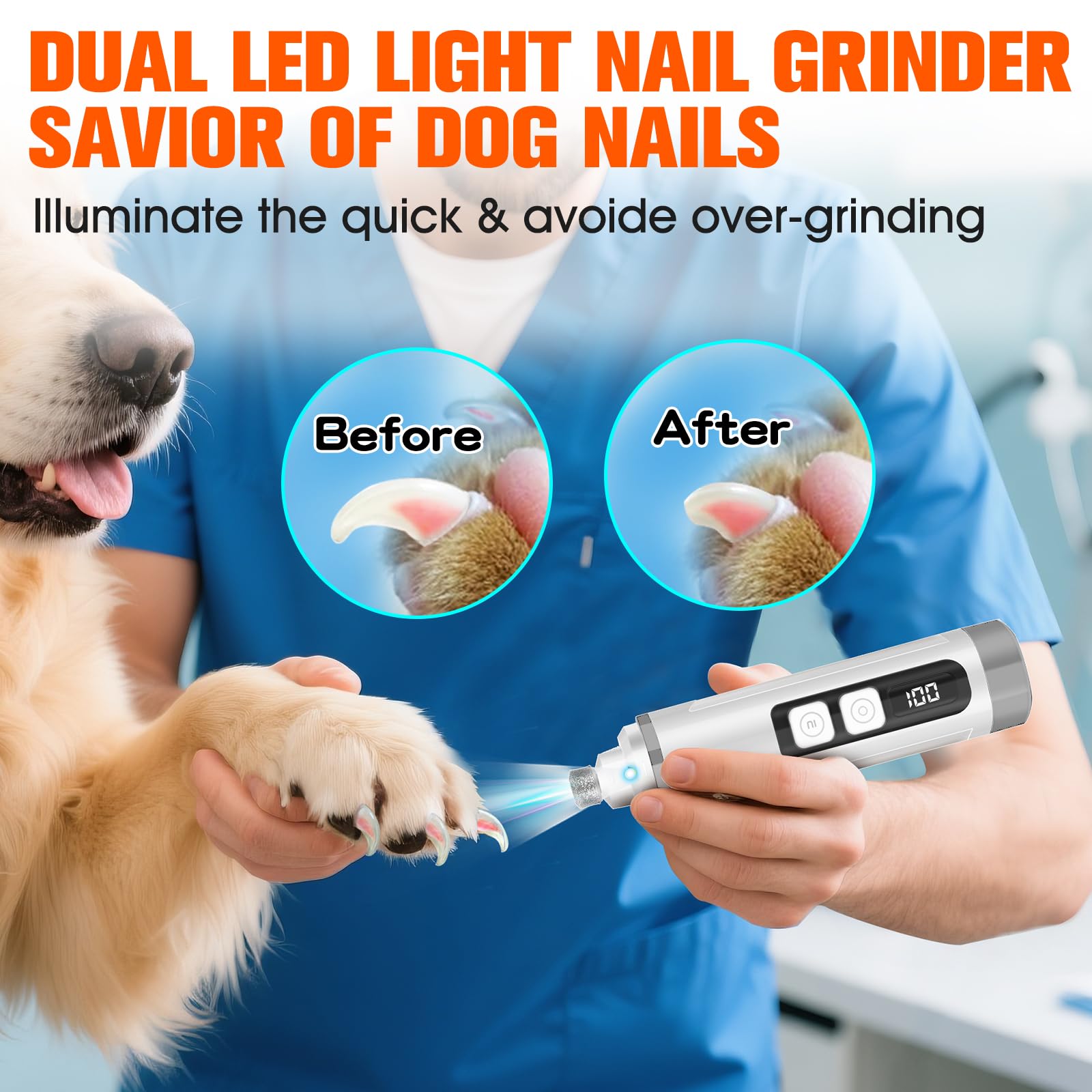 BEIDUONA corte silencioso con luz ideal para mascotas sensibles al ruido