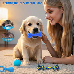 Beiker cuerdas para tirar y jugar azul para perros pequeños
