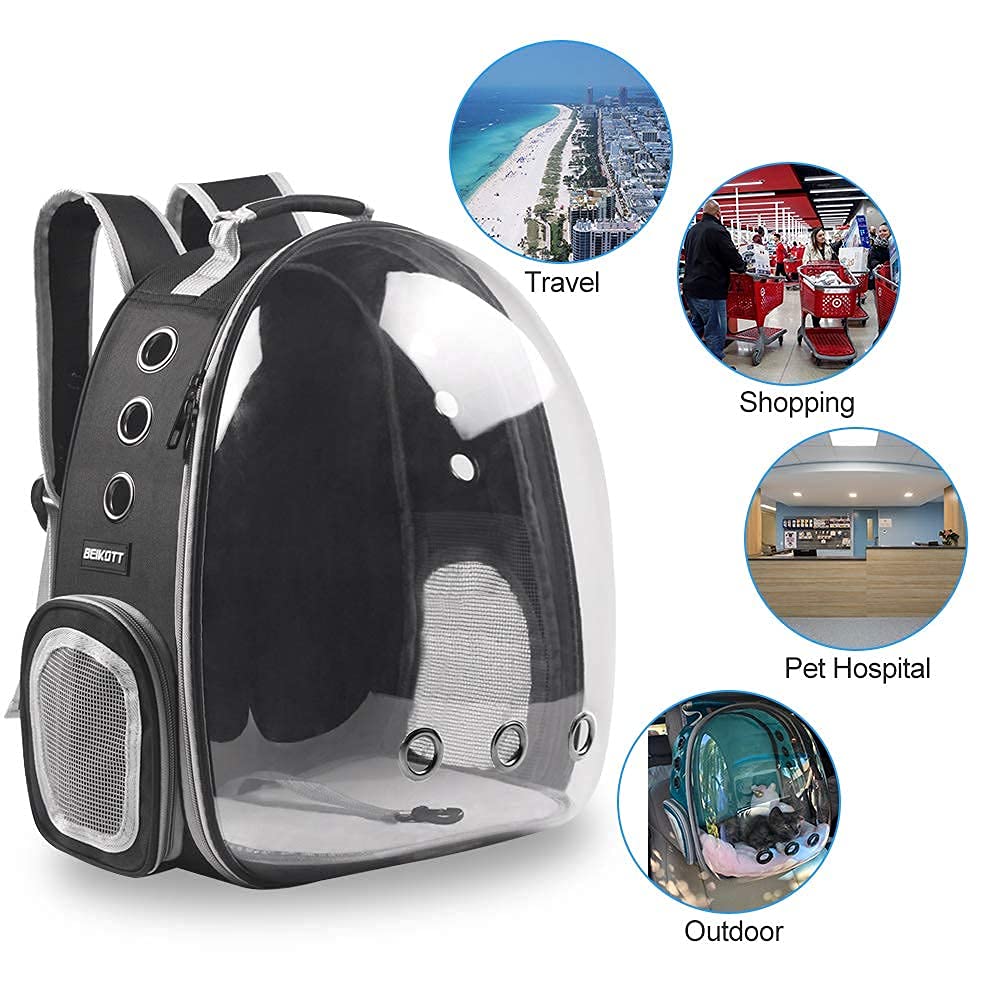 Mochila BEIKOTT para mascotas, uso diario y salidas al aire libre