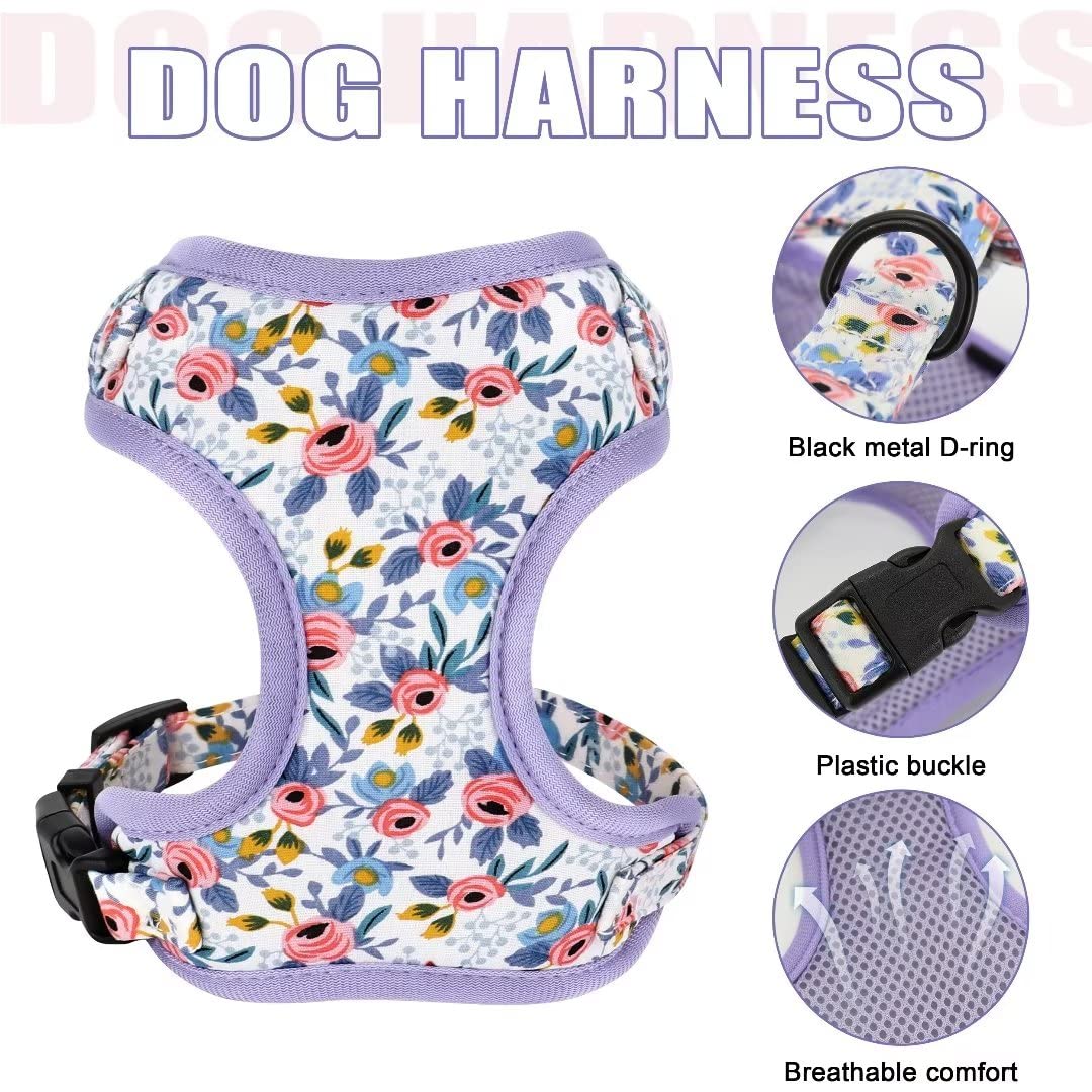 Arnés Beirui de malla suave azul XXS para perros pequeños.