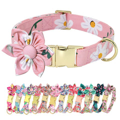 Beirui collar para perro con flor rosa desmontable para paseos con estilo.