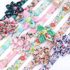 Beirui collar perro floral, material suave de algodón para comodidad diaria.