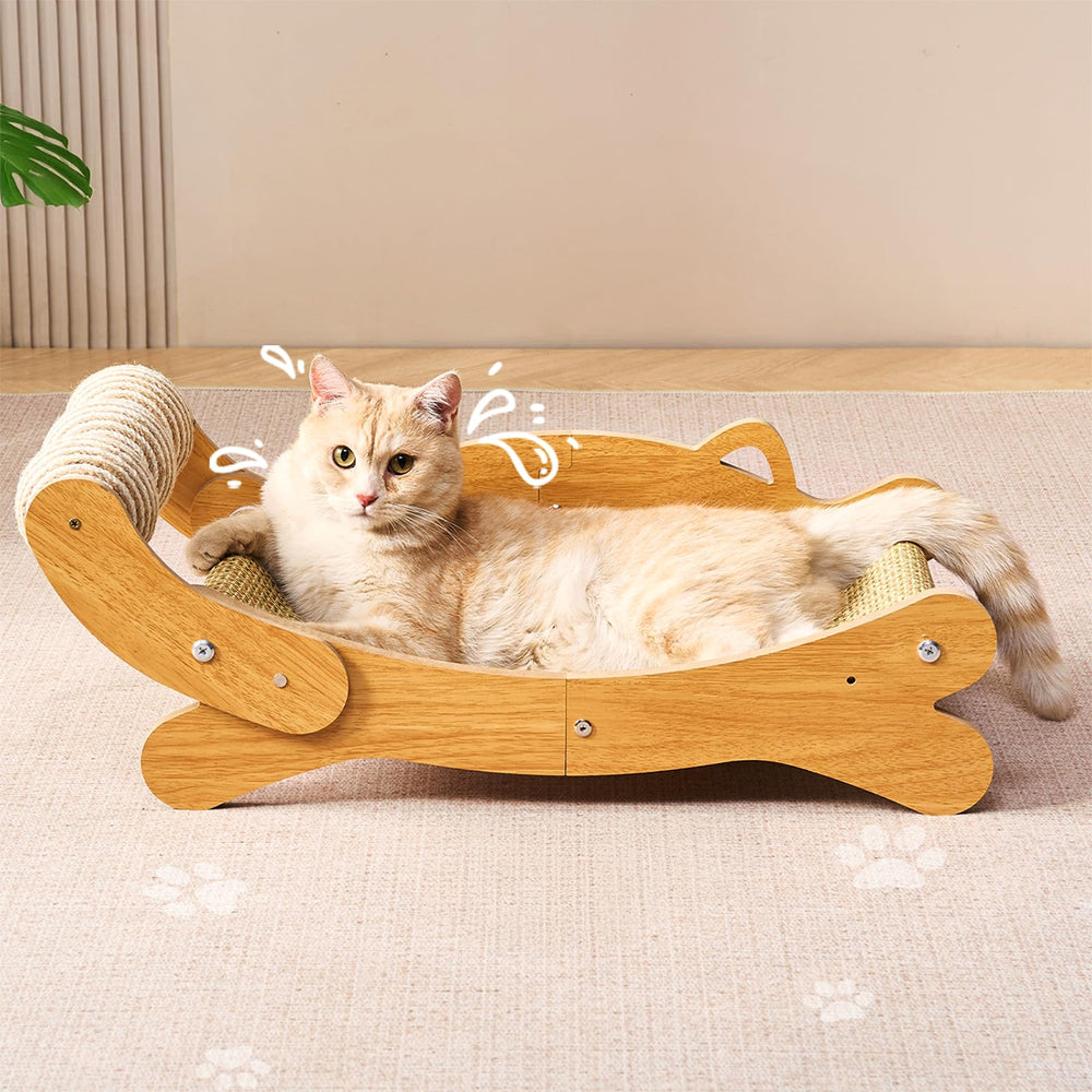 beitophome rascador gato 2 en 1 con hamaca para descanso y juego