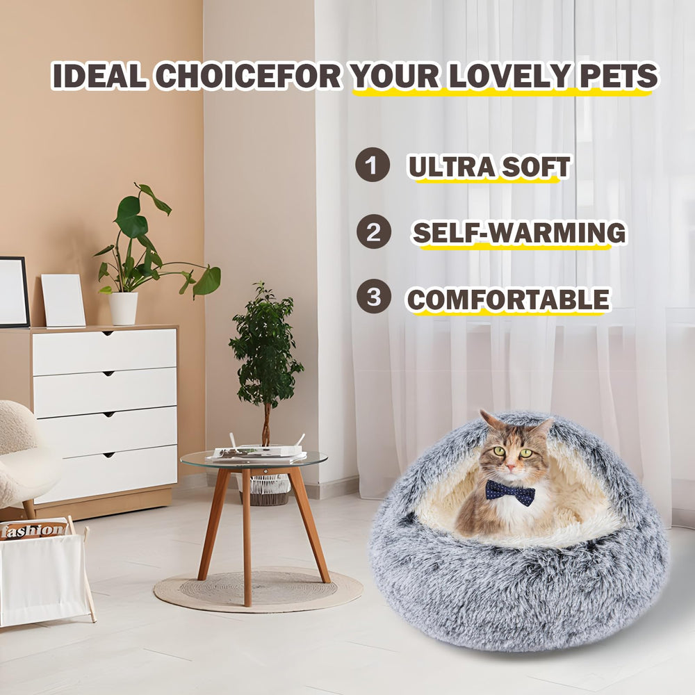 BELEEWILWON cama gato tamaño 24x24 pulgadas: ajuste perfecto para mascotas pequeñas.