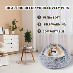 BELEEWILWON cama gato tamaño 24x24 pulgadas: ajuste perfecto para mascotas pequeñas.