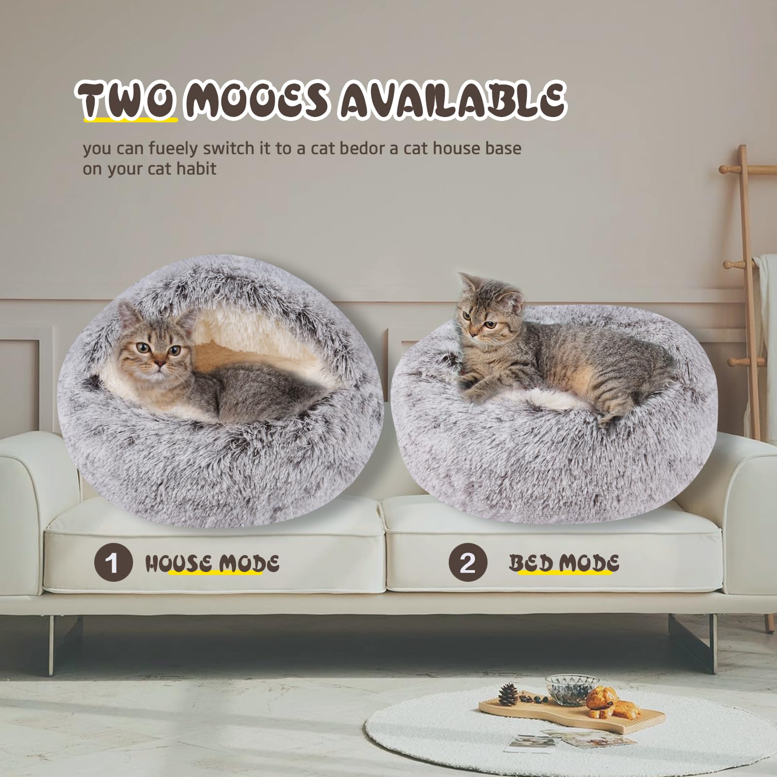 Cama BELEEWILWON de tamaño 24x24 para gatos pequeños y perros.