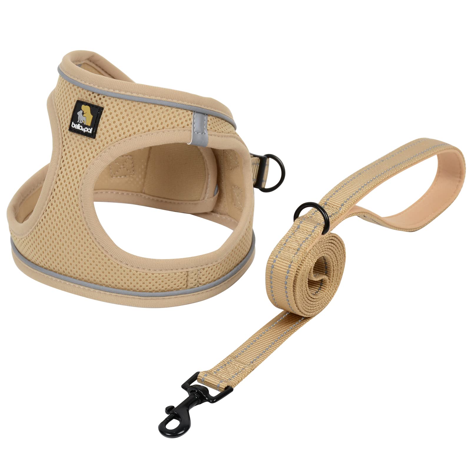 ARNÉS BELLA Y PAL con diseño paso a paso para perros, fácil de colocar.