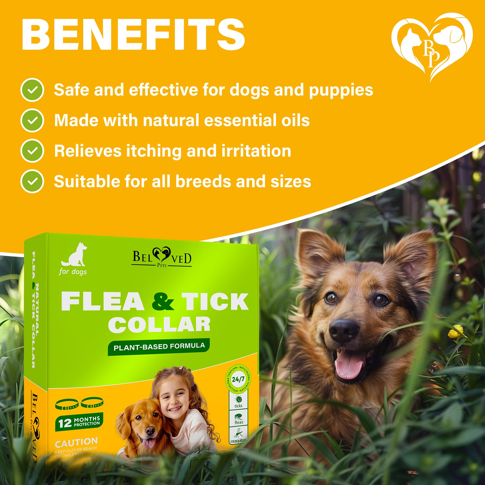Collar Beloved Pets con aceites esenciales naturales para defensa suave.