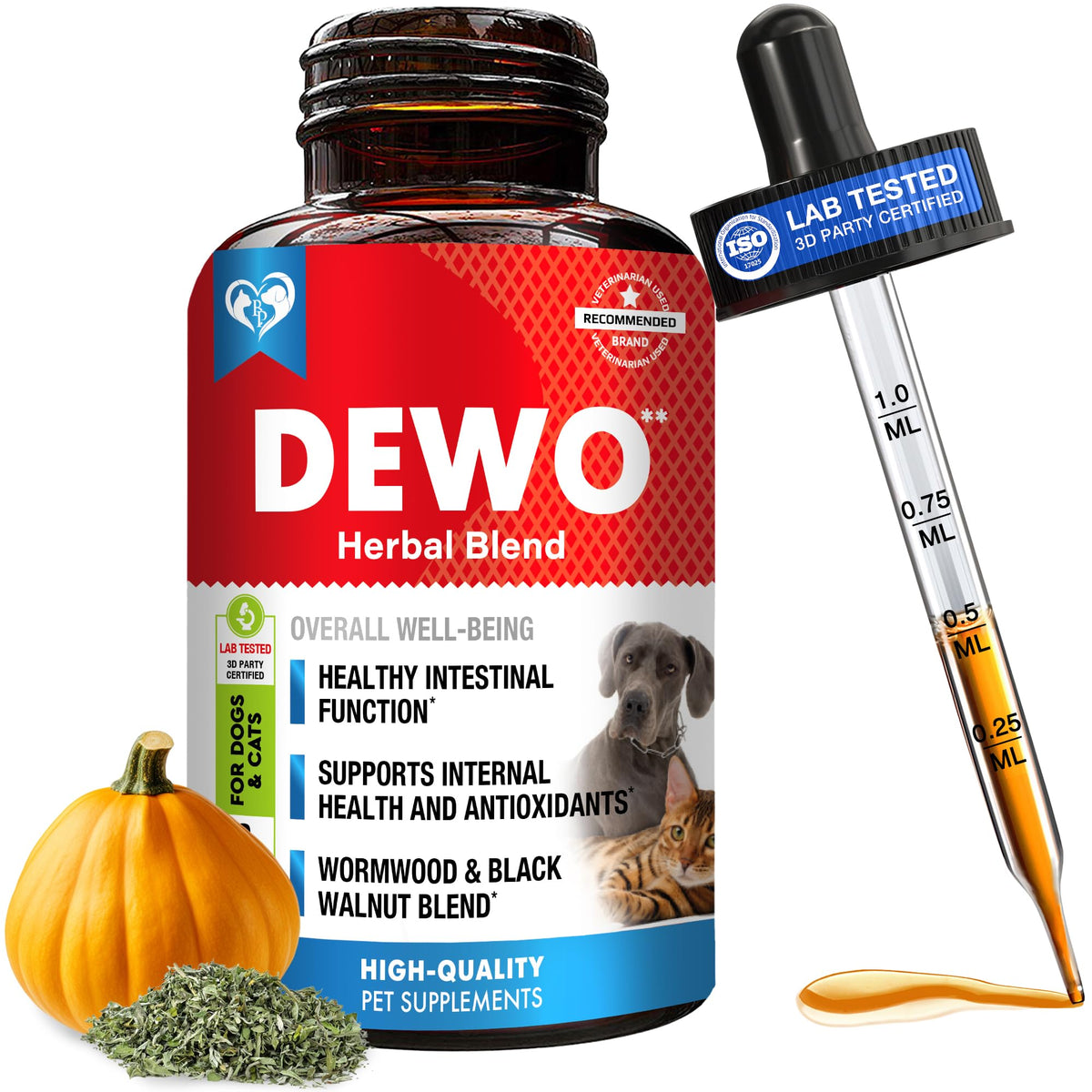 Beloved Pets Defensa Intestinal: botella de gotas para apoyo digestivo diario