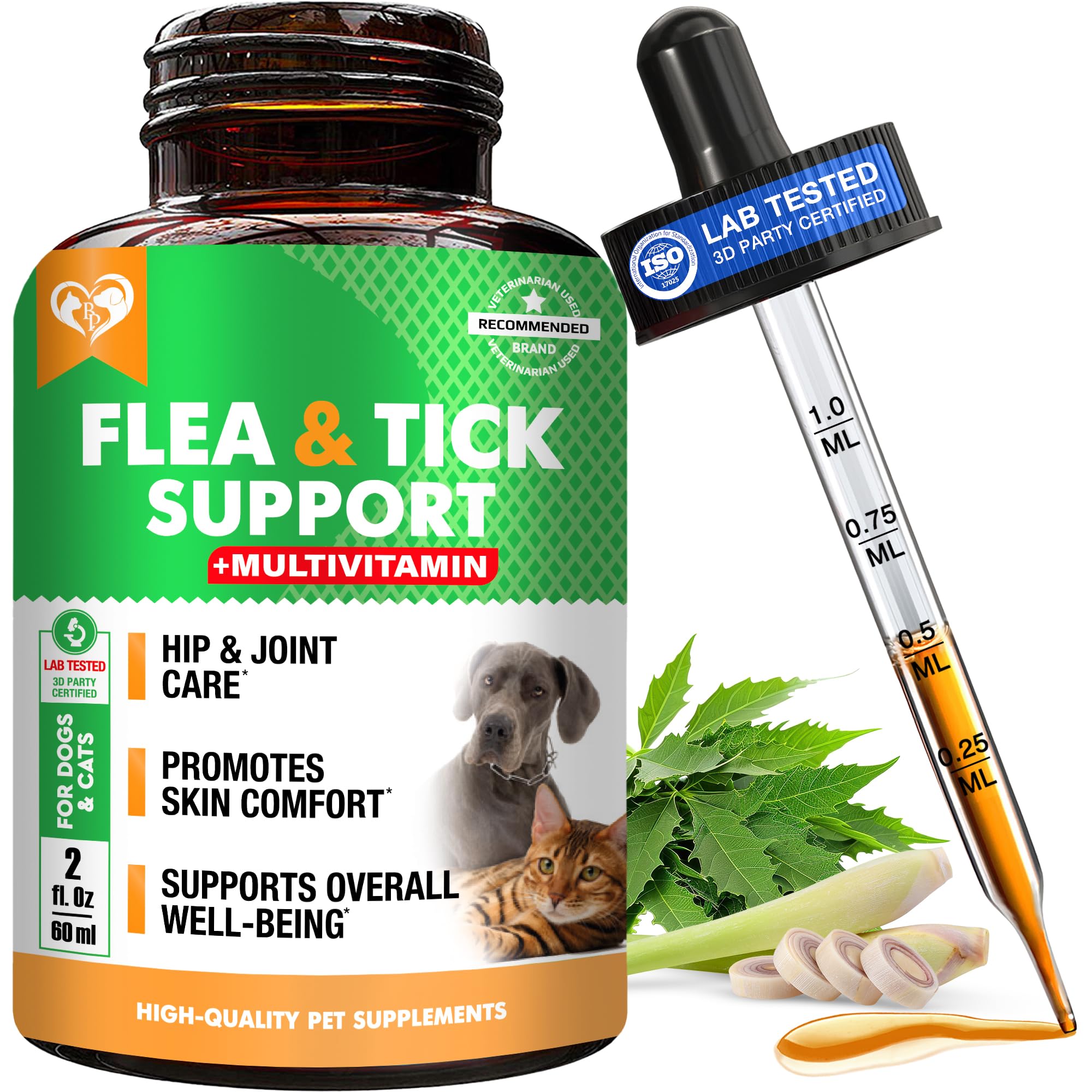 Beloved Pets Gotas: control natural de pulgas y garrapatas para perros y gatos