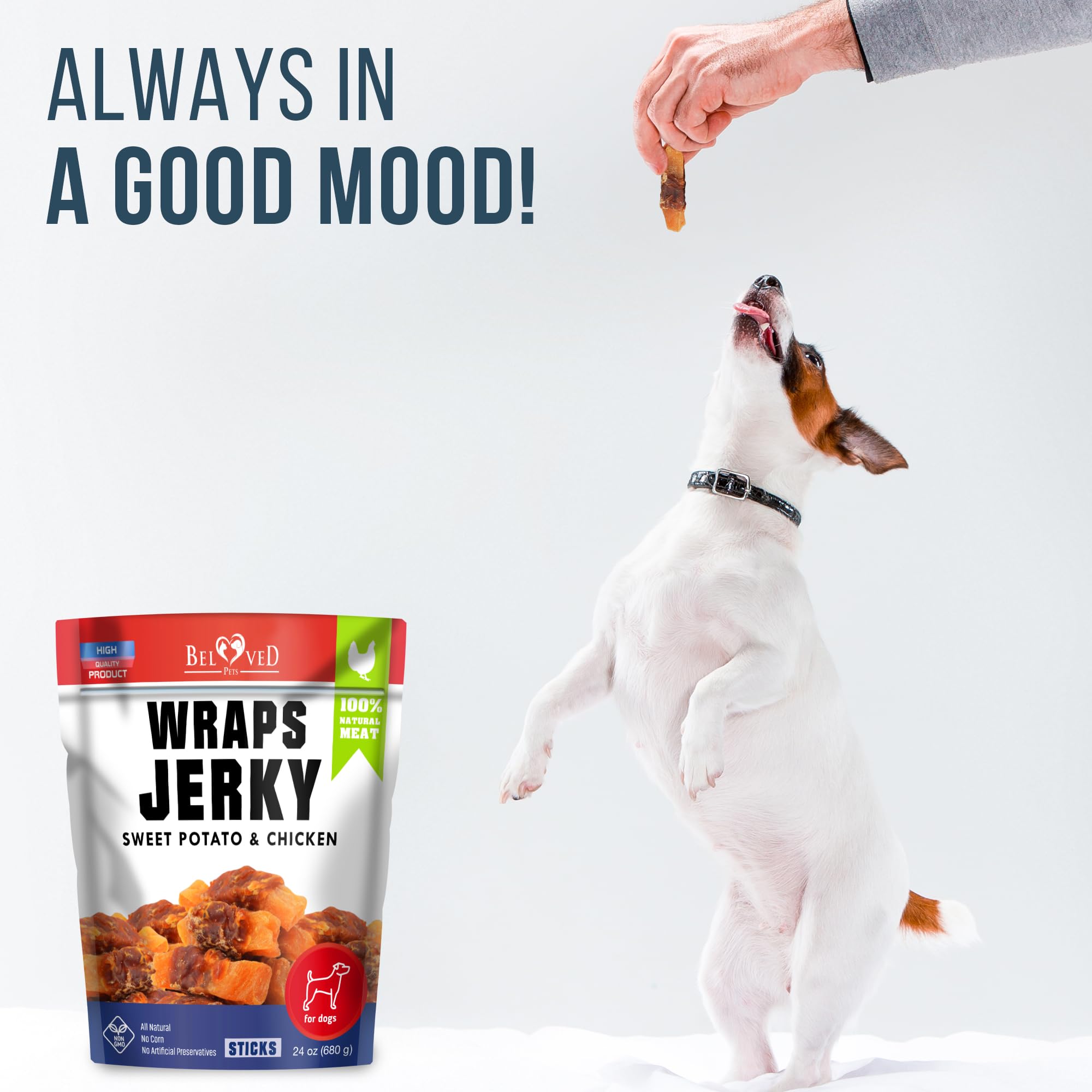 Producto Beloved Pets hecho en Estados Unidos, snack de calidad